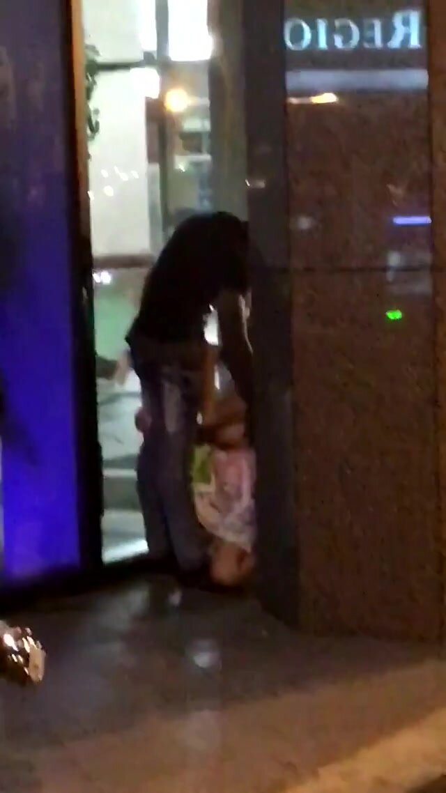 WTF White woman caught in public on her knees sucking dry a black stranger Sex Pic Hd